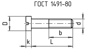 Винт с цилиндрической головкой