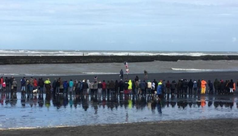 Protesters in New Zealand against the extraction of metals from the ocean floor