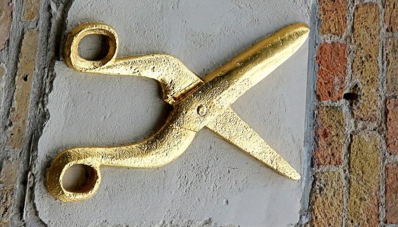 Golden scissors